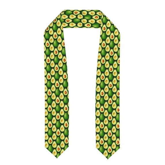 Zufioo Avocado Print Graduation Shawl Ribbon, Graduation Ribbon for Male and Female Graduates-Flattened