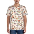 thumbnail image 1 of Zufioo BBQ Party1 Print Men's Baseball Short Sleeve, Moisture Wicking Button-Down Hip Hop Tee-Medium, 1 of 7
