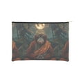 thumbnail image 1 of Zufioo Banana Leaf Meditating Gorilla Print DuPont Paper Portable Toiletry Bag, 8.9x6.5 inch Zippered Hand-held Paper Cosmetic Bag Storage Tool Kit, 1 of 7