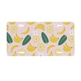 thumbnail image 1 of Zufioo Banana With Leaves Print Car Aluminum Front License Plate, 12x6 Inch Decorative Personalized Car License Plate Car Accessories, 1 of 8