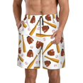 thumbnail image 1 of Zufioo Baseball Sport for Men's Casual Beach Shorts, Sports Fitness Quick-drying Drawstring Shorts with Pockets for Home Wear-Small, 1 of 6