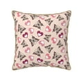 thumbnail image 1 of Zufioo Beautiful Butterflies and Hearts Print Velvet Border Throw Pillow Cover, Zipper Throw Pillow Protector for Cushions Sofa Bedroom Home Decorations-18"x18", 1 of 8