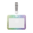 thumbnail image 1 of Zufioo Beautiful Glitter Print Work Badge Protective Case, Waterproof Lanyard, Badge Transparent Clip, Suitable for Induction Card Badge Swipe Credit Card, 1 of 7