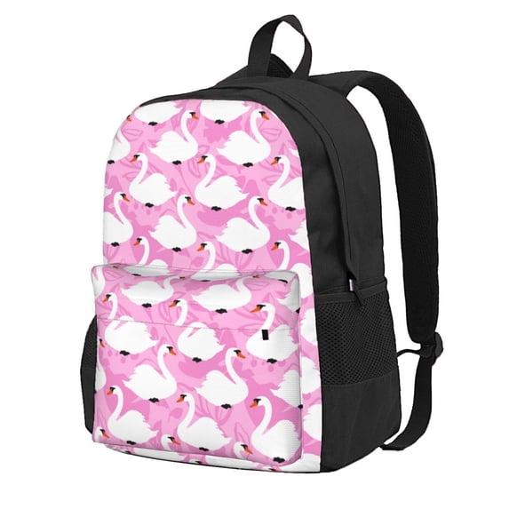 Zufioo Beautiful Swans Pattern Adult Backpack,Wear-resistant and Breathable Multi-pocket Backpack, Suitable for Travel, Business and Outdoor Activities