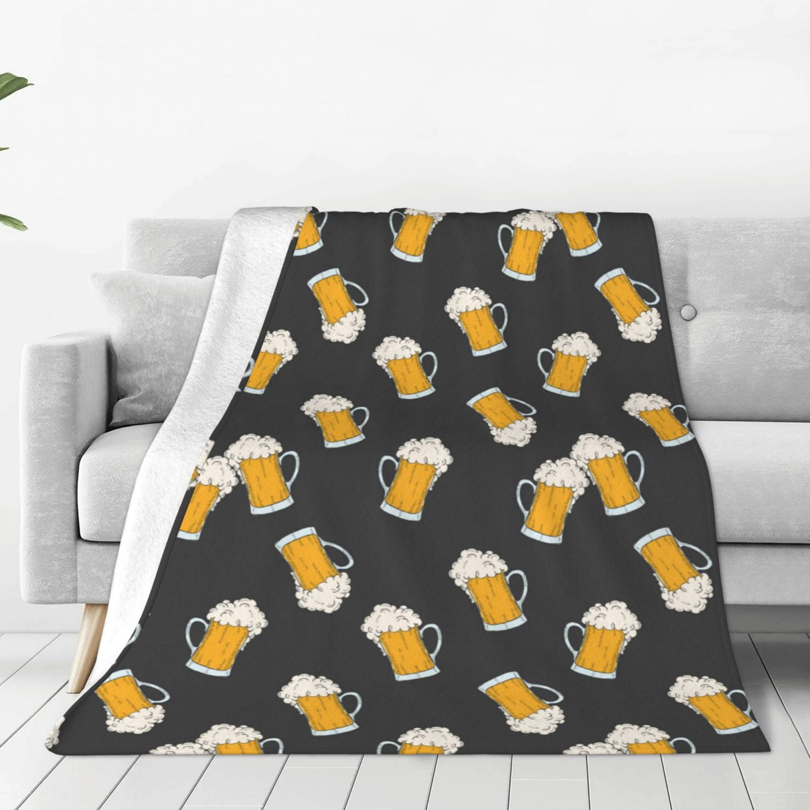 Zufioo Beer1 Fleece Blanket Queen Size,Plush Bed Blanket,Ultra Soft