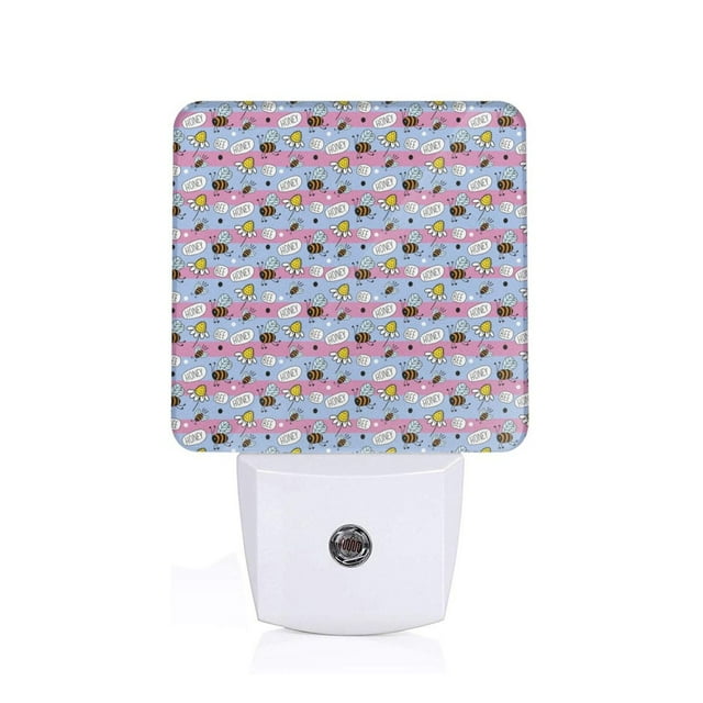 Zufioo Bees And Daisies Striped Zufioo10622nightlightUS