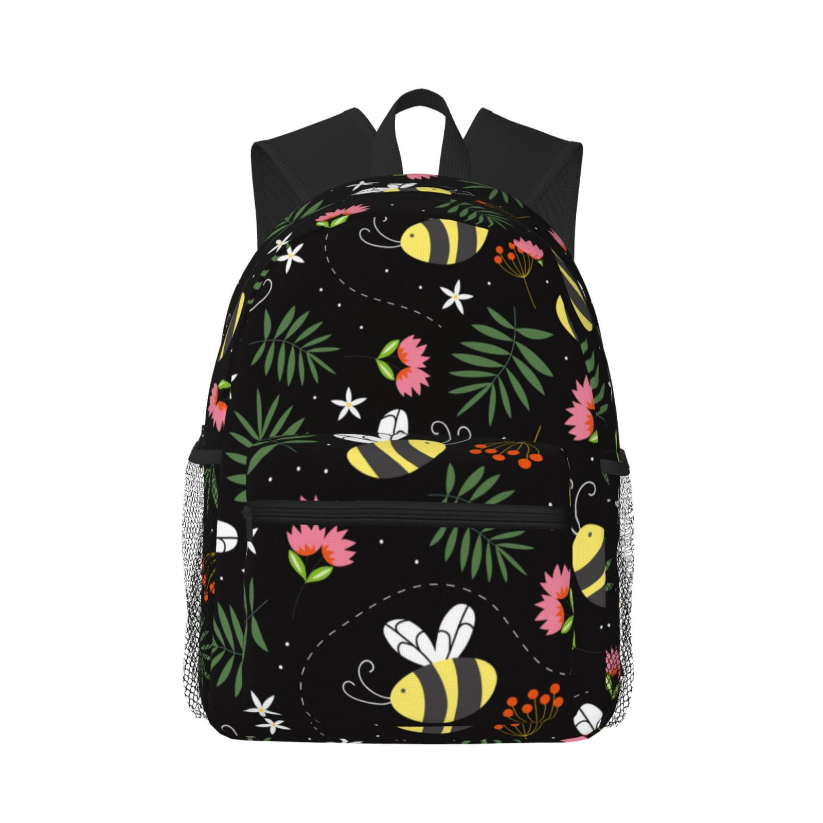 Zufioo Bees Backpack for Women Men, Waterproof High School Bookbag