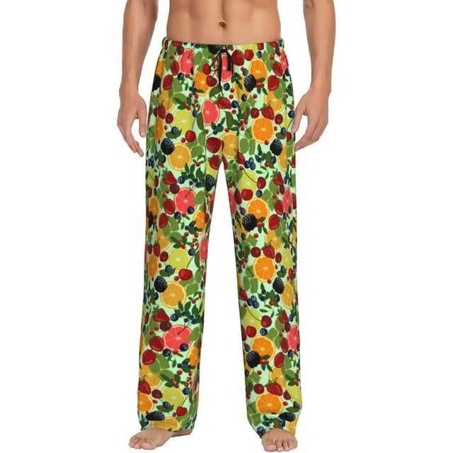 Zufioo Berries And Citrus Mens Pajama Pants Sleep & Lounge Pants
