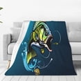 thumbnail image 1 of Zufioo Big bass fish1 Fleece Blanket Queen Size,Plush Bed Blanket,Ultra Soft Throw Blanket,Plush Fuzzy Cozy Blanket Perfect for Bed,Couch-50"x40", 1 of 7