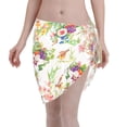 thumbnail image 1 of Zufioo Birds And Flowers Print Women's Beach Short Wrap Skirt, Short Quick-drying Wrap Skirt, Swimsuit Cover-up Sun Protection Cape, Suitable for Beach, Pool-One Size, 1 of 7