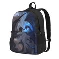thumbnail image 1 of Zufioo Black And Blue Lightning Dragon Pattern Adult Backpack,Wear-resistant and Breathable Multi-pocket Backpack, Suitable for Travel, Business and Outdoor Activities, 1 of 9