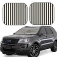 thumbnail image 1 of Zufioo Black And White Thick Stripes Print Folding Car Windshield Sun Visor, Anti-ultraviolet Sun Visor, Suitable for Trucks, Vans Car Accessories-Large, 1 of 6