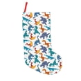 thumbnail image 1 of Zufioo Block Dinosaur for 18-inch Stitching Christmas Stockings, Suitable for Christmas, Christmas Trees, Indoor and Outdoor Holiday Decorations-Short plush, 1 of 6