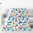 thumbnail image 1 of Zufioo Block Dinosaur Fleece Blanket Queen Size,Plush Bed Blanket,Ultra Soft Throw Blanket,Plush Fuzzy Cozy Blanket Perfect for Bed,Couch-80"x60", 1 of 7