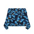 thumbnail image 1 of Zufioo Blue Butterfly Print Square Decorative Tablecloth, Wrinkle-resistant, Waterproof and Oil-resistant Tablecloth Coffee Table Cloth, Suitable for Restaurants-54"x54", 1 of 8