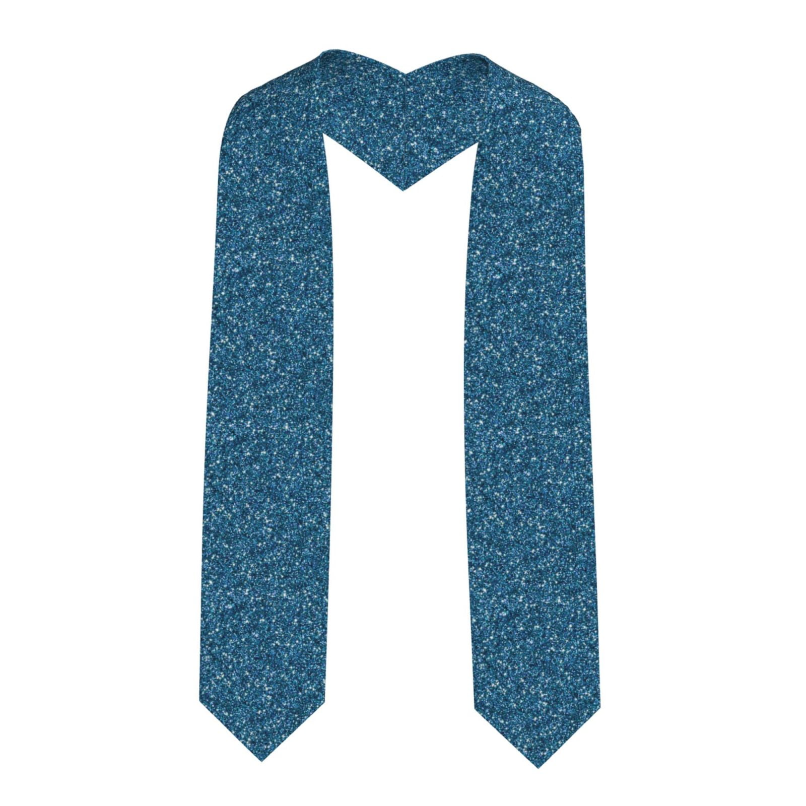 Zufioo Blue Glitter Print Graduation Shawl Ribbon, Graduation Ribbon ...