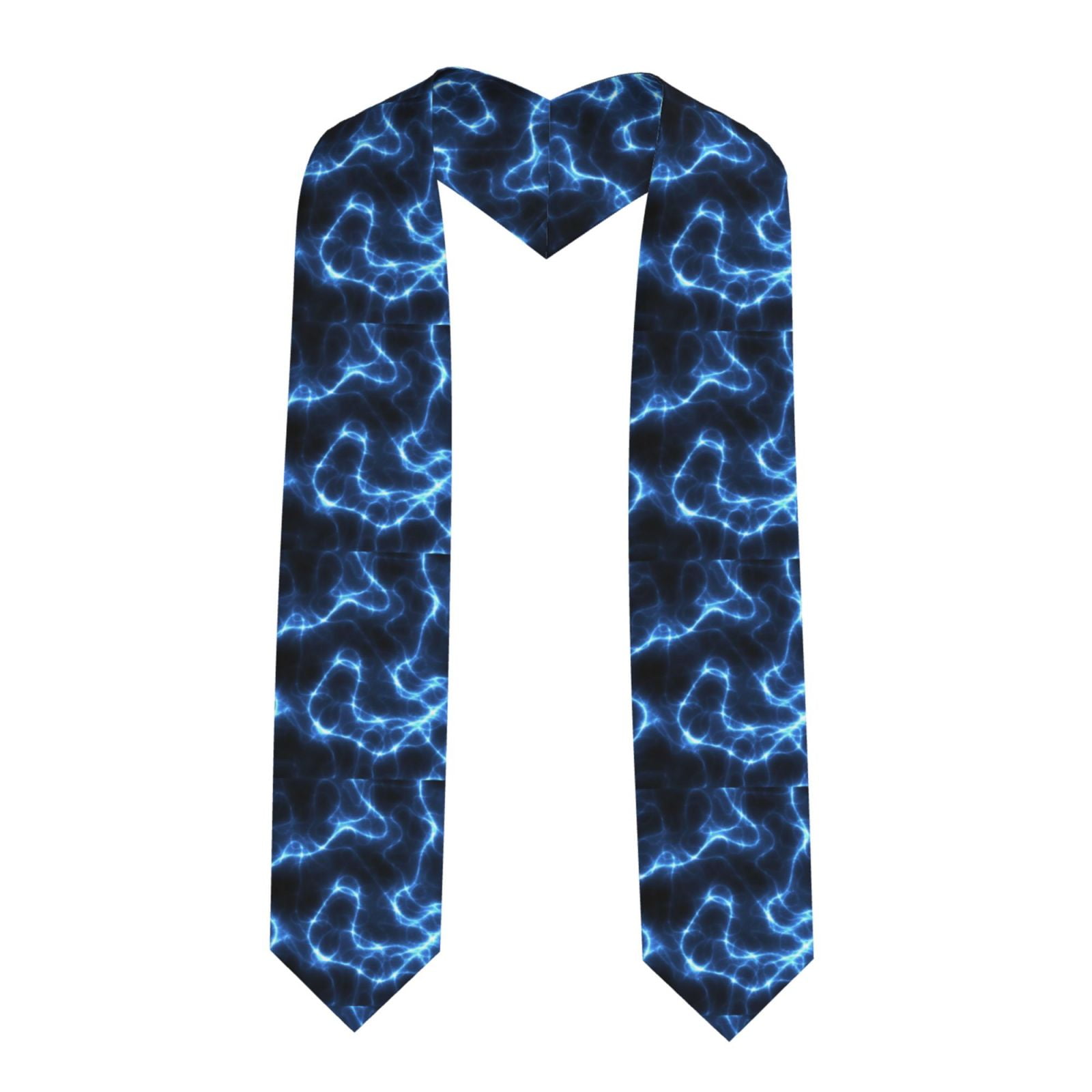 Zufioo Blue Lightning Print Graduation Shawl Ribbon, Graduation Ribbon ...