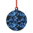 thumbnail image 1 of Zufioo Blue Lightning Print Large Acrylic Christmas Ornaments, Suitable for Christmas Tree Christmas Holiday Party Pendant Decorations-Round Shape, 1 of 7