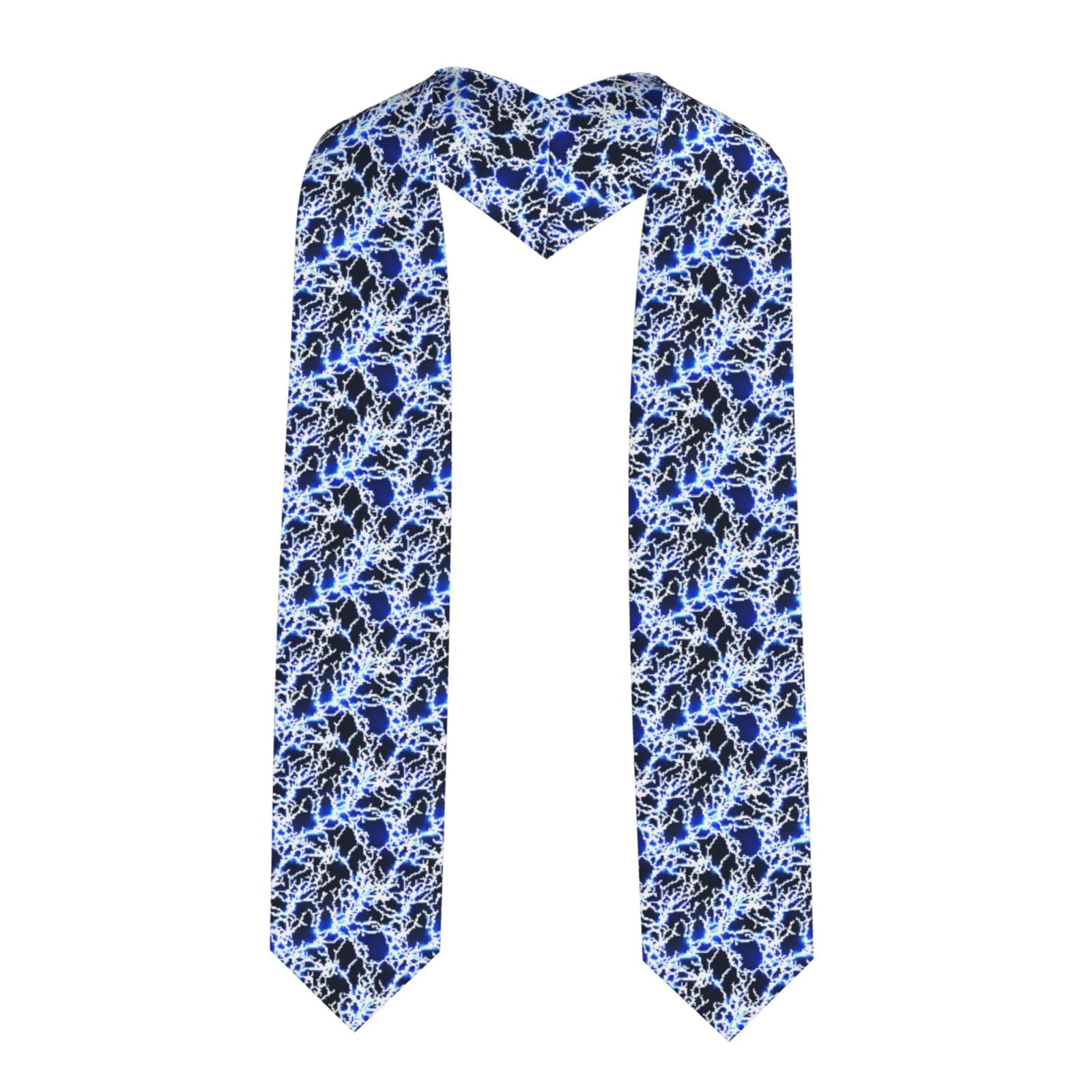 Zufioo Blue Lightning2 Print Graduation Shawl Ribbon, Graduation Ribbon ...