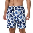 thumbnail image 1 of Zufioo Blue Roses Mens Swimsuit Trunks with Compression Liner,Quick Dry Sports suit,Beach Board Shorts with Pockets,Bathing Suits,Swimwear for Gym,swimming pool,Outdoor Activities-3X-Large, 1 of 6