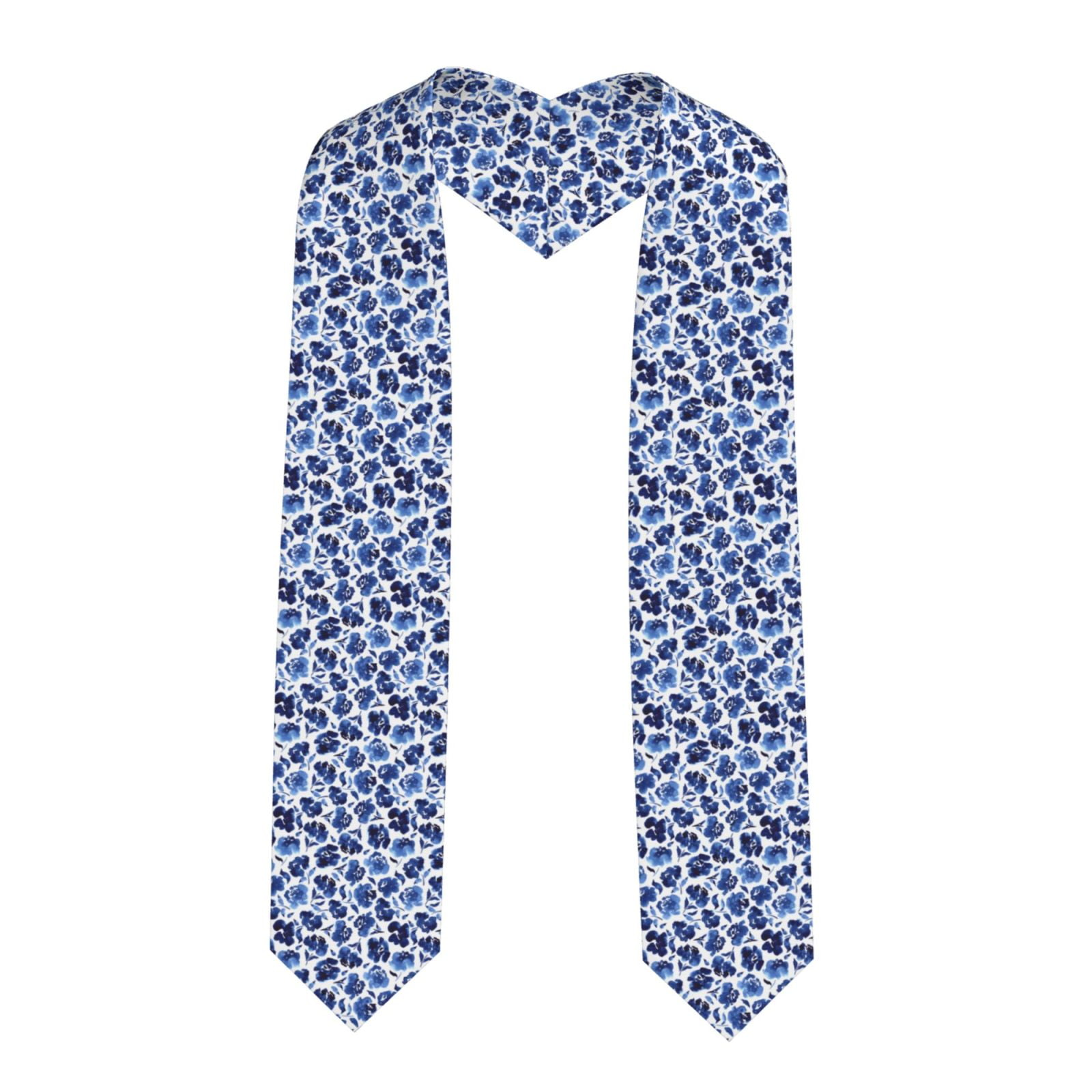 Zufioo Blue Roses Print Graduation Shawl Ribbon, Graduation Ribbon for ...