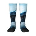 thumbnail image 1 of Zufioo Blue Thunder Storm Dragon Print Long High Thigh Socks Knee-High Warm Stocking Women Boot Sock Leg Warmer High Socks for Daily Wear, Cosplay, 1 of 6
