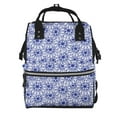 thumbnail image 1 of Zufioo Blue And White Flowers Print Large capacity mommy bag, diaper bag, waterproof parent-child backpack, multi-pocket design backpack suitable for travel and shopping, 1 of 6