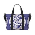 thumbnail image 1 of Zufioo Blue And White Porcelain Pattern Pattern Hand-held Travel Bag, Waterproof Adjustable Shoulder Strap Crossbody Duffel Bag, Suitable for Work, Short trips, Sports, 1 of 8