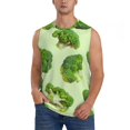 Zufioo Broccoli 3 Men's Tank Top,Men's Sleeveless Muscle Shirts,Basic
