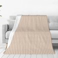 thumbnail image 1 of Zufioo Brown Gingham Fleece Blanket Queen Size,Plush Bed Blanket,Ultra Soft Throw Blanket,Plush Fuzzy Cozy Blanket Perfect for Bed,Couch-60"x50", 1 of 7