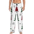 thumbnail image 1 of Zufioo Buffalo Plaid Christmas Trees Mens Pajama Pants Sleep & Lounge Pants Sleepwear Pants(Available in Big & Tall)-Small, 1 of 6