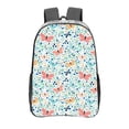 thumbnail image 1 of Zufioo Butterflies Print Transparent Backpack, 16-inch PVC Waterproof Schoolbag, Suitable for Campus Work and Travel, Unisex, 1 of 7