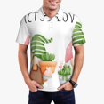 thumbnail image 1 of Zufioo Cactus Gnome Print Men's POLO Shirts, Quick-drying Button-down Business and Vacation Shirts, T-shirts, Summer Clothing-3X-Large, 1 of 6
