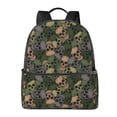 thumbnail image 1 of Zufioo Camouflage Skulls Print Fashion Large Capacity Backpack, Zippered Multi-compartment Travel Work Campus Lightweight Backpack, Unisex, 1 of 5