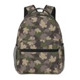 thumbnail image 1 of Zufioo Camouflage maple Print Casual Student Backpack, Adjustable Shoulder Straps Multi-Function Multi-Pocket Sports Bag Travel Backpack, Unisex-One Size, 1 of 5