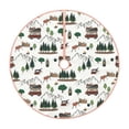 thumbnail image 1 of Zufioo Camping Caravan 2 Print Imitation linen Christmas Tree Skirt Hemming Style for Christmas Tree Christmas Party Home Decorations-48", 1 of 6