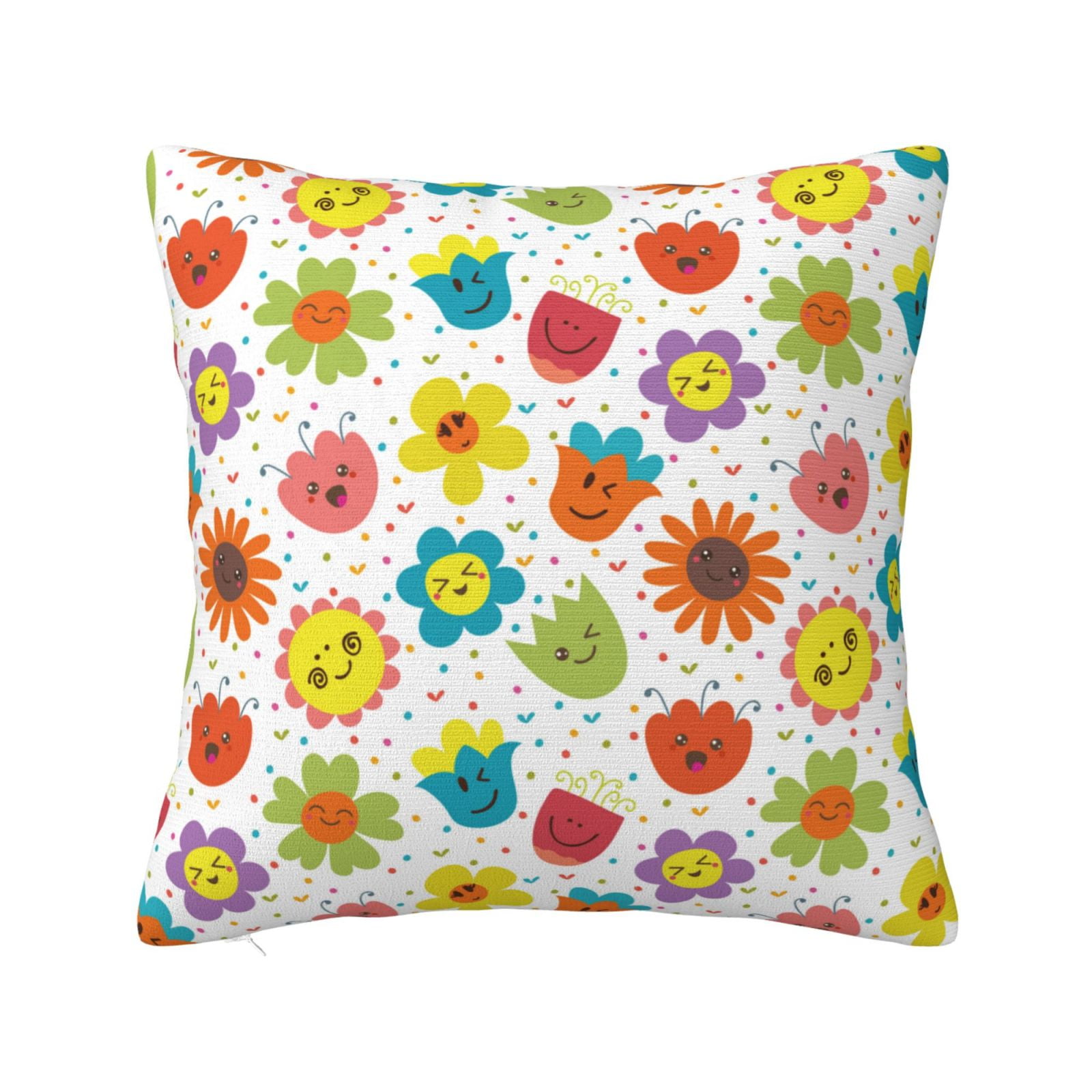 Zufioo Cartoon Flowers Decorative Throw Pillow Covers Home Decor,Sham