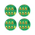 thumbnail image 1 of Zufioo Cartoon Fruit 1 Print Leather Coaster Set, Decorative PVC Coasters 4-pack - Scald and Stain-resistant, Suitable for Home, Cafes, Restaurants-Round Shape, 1 of 6