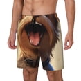 thumbnail image 1 of Zufioo Cartoon Happy Cute Puppy Mens Swimsuit Trunks with Compression Liner,Quick Dry Sports suit,Beach Board Shorts with Pockets,Bathing Suits-Medium, 1 of 6