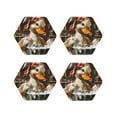 thumbnail image 1 of Zufioo Cartoon Scottish Duck Print Leather Coaster Set, Decorative PVC Coasters 4-pack - Scald and Stain-resistant, Suitable for Home, Cafes, Restaurants-Hexagon, 1 of 6