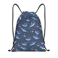 thumbnail image 1 of Zufioo Cartoon Shark Sports Cinch Sack Gym String Bags Machine Washable Heavy Duty String Backpack for Men Women-Medium, 1 of 6