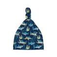 thumbnail image 1 of Zufioo Cartoon Surfer Sharks Baby Beanie Hats Soft Knotted Caps for Infant Baby Girls Boys Caps 0-6 Months, 1 of 5