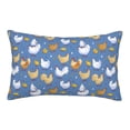 thumbnail image 1 of Zufioo Chicken Family Print Double-sided Plush Pillow Cover,Decorative Pillow Protector without Pillow Core, Suitable for Sofa, Bedroom, Car-14"x20", 1 of 6