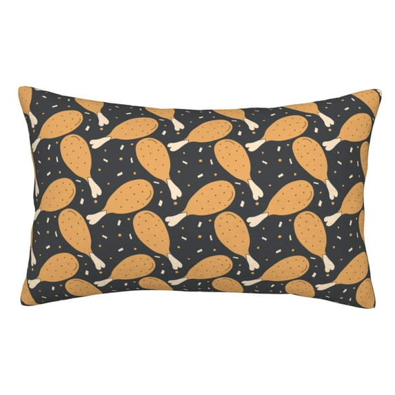Zufioo Chicken Legs Print Double-Sided Throw Pillow Cover, Pillow Protector Home Decor - With Hidden Zipper, Suitable for Bedroom, Living Room, Car Interior-20"x30"
