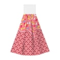thumbnail image 1 of Zufioo Chocolate with Flowing Cream Print Coral Fleece Velcro Hand Towel, Hangable Absorbent Hand Towel, Suitable for Kitchen, Bathroom Household Items, 1 of 7