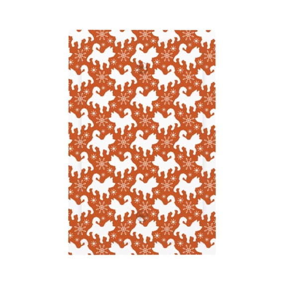 Zufioo Christmas Snowflake Dog Print Switch Wall Plate, Dustproof and Heat-resistant Decorative Wall Switch Cover, Suitable for Residential and Commercial Areas-Mid-size