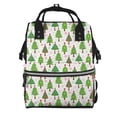 thumbnail image 1 of Zufioo Christmas Trees Print Large capacity mommy bag, diaper bag, waterproof parent-child backpack, multi-pocket design backpack suitable for travel and shopping, 1 of 6