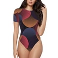 thumbnail image 1 of Zufioo Circular Stripes Women's Shapewear Bodysuits, Slimming Fit Body Suit,One Piece Bodysuit,Body Shaper,Easy To Put On and Take Off -XX-Large, 1 of 7