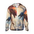 Zufioo Cloud Red And Blue Dragon Sun Shirt for men and women,Sun Hoodie