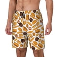 thumbnail image 1 of Zufioo Coffee Bun Hot Dog Mens Swimsuit Trunks with Compression Liner,Quick Dry Sports suit,Beach Board Shorts with Pockets,Bathing Suits-Small, 1 of 6